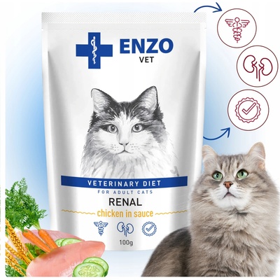 Enzo Vet Renal s kuracím mäsom v omáčke 100 g