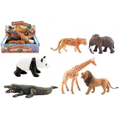 Teddies Zvířátko safari ZOO plast 11-17cm v boxu