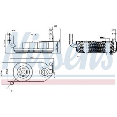 Chladič motorového oleje NISSENS 90708
