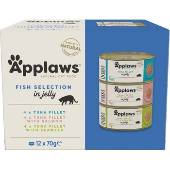 Applaws Fish Selection Консерва за котки, избор на риба в желе 12 x 70 г