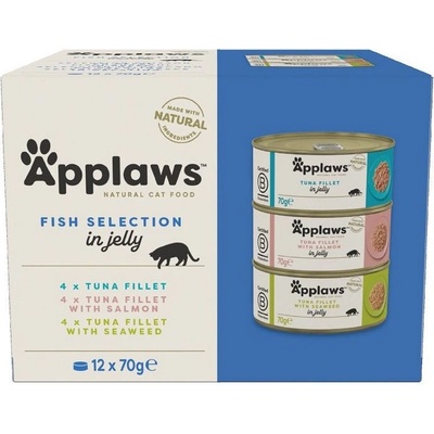 Applaws Fish Selection Консерва за котки, избор на риба в желе 12 x 70 г