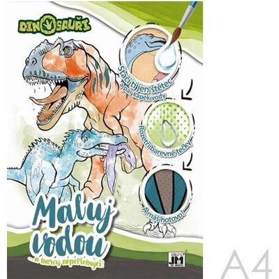 Omaľovánka vodová JM A4 Maxi Dinosaury