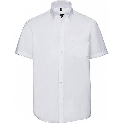 Russell Collection Pánska košeľa bez žehlenia s kratkými rukávmi Biela