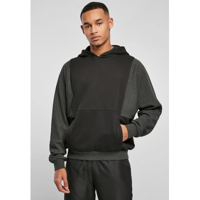 Urban Classics Мъжки суичър с качулка в черен цвят Urban Classics Hoody black/charcoal UB-TB5502-01307 - Черен, размер S