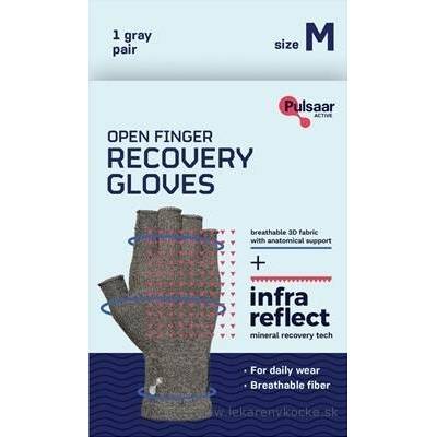 Pulsaar Active Rukavice na zotavení (Open Finger Recovery Gloves) velikost M 1 pár
