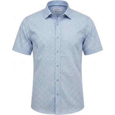 Ego man pánská košile krátký rukáv regular fit RE306-04 světle modrá