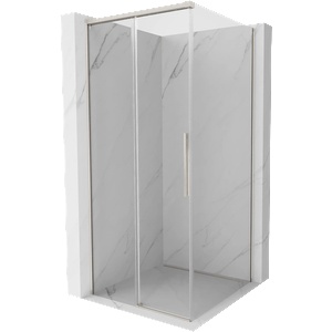 Mexen Rox плъзгаща се душ кабина 95 x 95 cm, прозрачна, четкан никел - 8C2-095-095-97-00 (8C2-095-095-97-00)