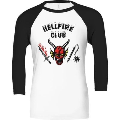 Tričko s potiskem Stranger things hellfire club pánské bílá a červená