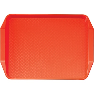 Cambro Obdélníkový podnos s tvarovanými držadly 410x300 mm červený