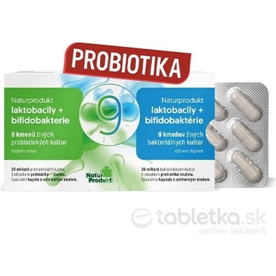 NaturProdukt laktobacily + bifidobaktérie 9 kmeňov 20 miliárd 15 ks