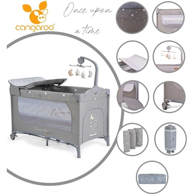 Cangaroo Детска кошара Once upon a time 3 сив (108550)
