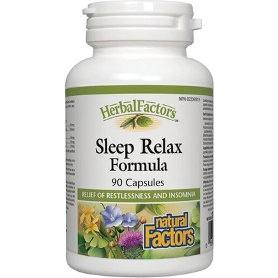 Natural Factors Sleep Relax Formula / Формула за спокоен сън, 90 капсули Natural Factors (4655 NF)