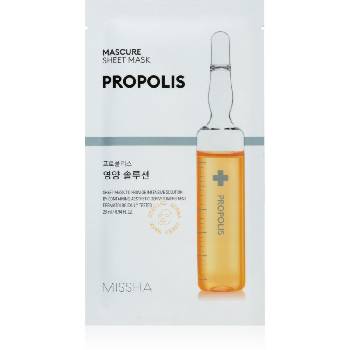 Missha Mascure Propolis подхранваща платнена маска за чувствителна и раздразнена кожа 28ml