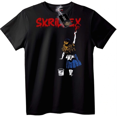 NOONEBRAND Тениска Skrillex Алиса рисунка - 2XL, White