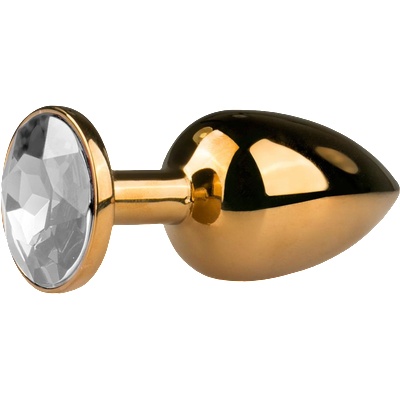 EasyToys Анален вибратор Easytoys Metal No. 1 с бял конус златен 2.5см