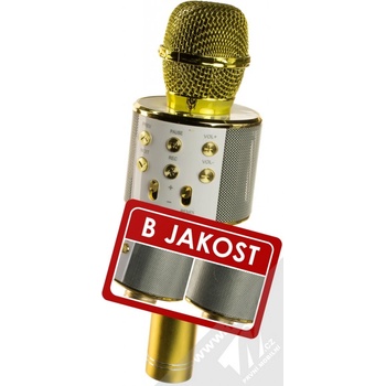 Verk 01377 Karaoke Bluetooth mikrofon 1800mAh zlatá