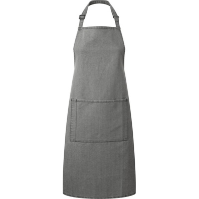 Premier Zástěra Colours PR 154 s laclem a kapsou na břiše COT-390154m1399 Šedá denim