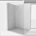 Mexen Kioto L стена за душ Walk-in 105 x 200 cm, прозрачна, хром - 800-105-103-01-00 (800-105-103-01-00)