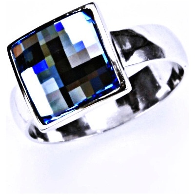 Čištín 36938371 stříbrný šperky krystal Swarovski AkvamarinT 1305
