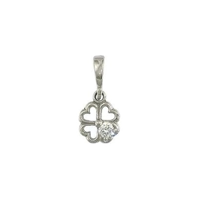 Infinitysilver Stříbrný přívěsek čtyřlístek se zirkonem 446437