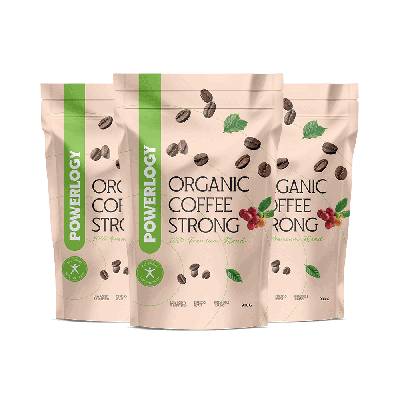 POWERLOGY Powerlogy Organic Coffee Strong 3 x 900 g