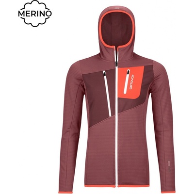 Ortovox Fleece W's Fleece Grid Hoody Mountain Rose