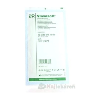 VLIWASOFT KOMPRESY STERILNÉ 10 x 20 cm 6 vrstvové 2 ks