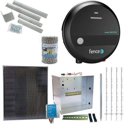 Expert sada solární ohradník - Kompletní přenosná schránka + 3J zdroj, panel 40 W, lanko 3 mm