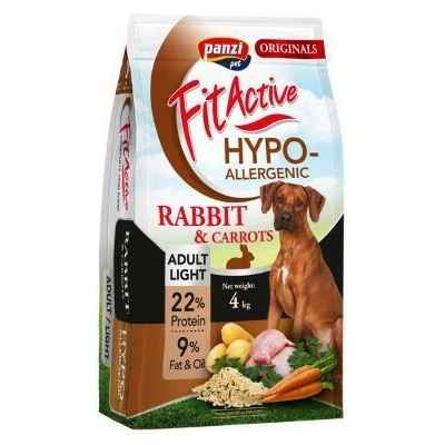 Panzi FitActive ORIGINALS Hypoallergenic Adult Light Rabbit & Carrots 4 kg