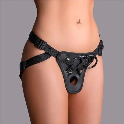 Strap-on postroj s otvorom na stimuláciu klitorisu Get Real