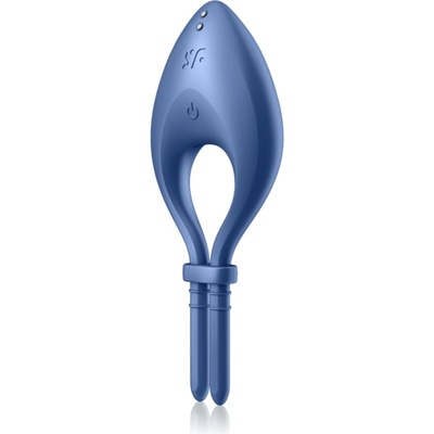 Satisfyer BULLSEYE пръстен за пенис вибриращ Blue 14 см