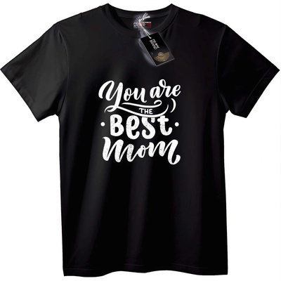 NOONEBRAND Тениска Ти си най-добрата мама - XL, Black