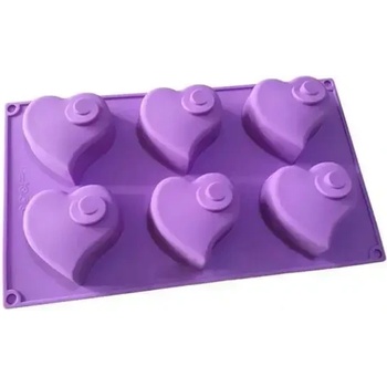 Image 1 of Силиконови форми за печене на мини мъфини или кексчета 6бр Сърце (5933333)
