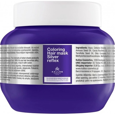 Kallos Coloring Hair Mask Silver Reflex 275 ml