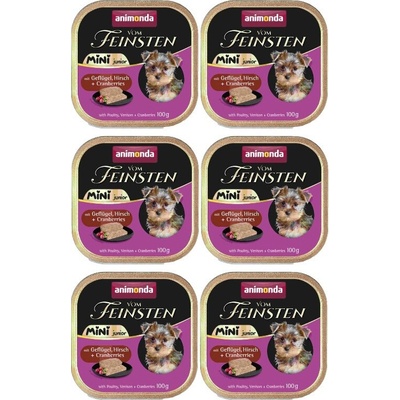 Animonda Vom Feinsten Junior Mini hydina, jeleň a brusnice 6 x 100 g