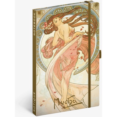 Notique Бележки Алфонс Муха - Танц, облицовани, 13 x 21 cm NOTIQUE | Lilav | Home | UNI