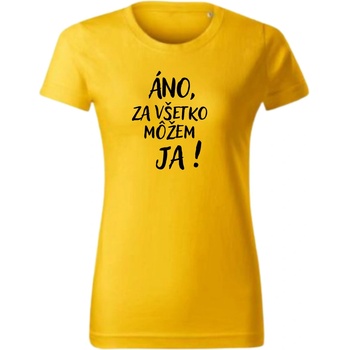 Vtipné tričko Áno Žltá