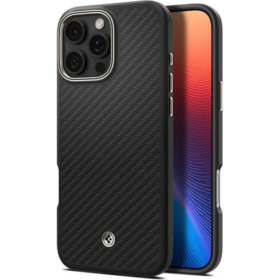Spigen Magsafe Тънък Калъф за iPhone 16 Pro, Spigen Enzo Aramid Case, Черен (ACS08508)