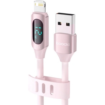 Toocki TQ-X55 nabíjací a dátový USB-A na Lightning 1m růžový