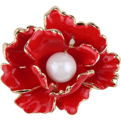 Amparo Miranda brošňa Flower red BP0021