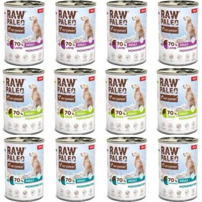 Raw Paleo Monoprotein Adult Mix chutí 12 x 400 g