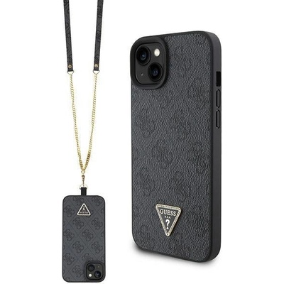GUESS Кейс Guess GUHCP15MP4TDSCPK за iPhone 15 Plus 6.7", черен / черен, твърд, Crossbody 4G Metal Logo (3666339146818)