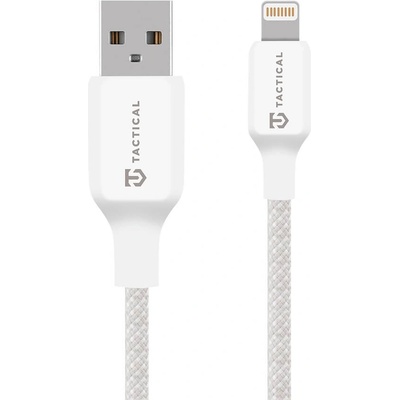 Tactical Здрав кабел с въжена оплекта за Apple устройства с Lightning порт - Tactical Stitch Thread USB-A to Lightning Cable 12W (30 см) (бял) (57983126574)