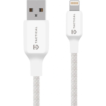 Tactical Здрав кабел с въжена оплекта за Apple устройства с Lightning порт - Tactical Stitch Thread USB-A to Lightning Cable 12W (30 см) (бял) (57983126574)
