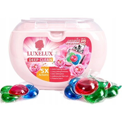 Luxelux Deep Clean 5v1 intenzivně parfémované prací kapsle 40 PD