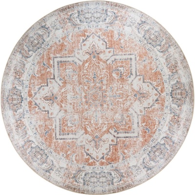 House Nordic Син и оранжев кръгъл килим ø 200 cm Havana - House Nordic (3981282)