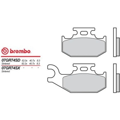 Zadní brzdové destičky Brembo Yamaha 450 YXR RHINO 2006 - směs SD – Hledejceny.cz
