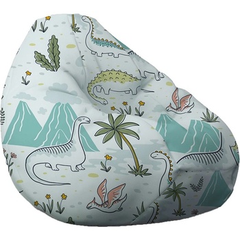 Image 1 of PUFRELAX Калъф за пуф круша, 320л. , Nirvana Grande - Dino Age (COVER_PUF-G-NGR-TEXP-DIN)