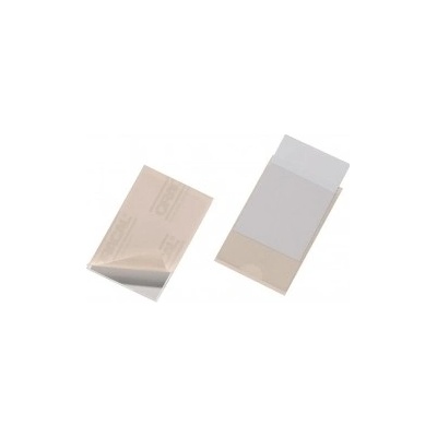 Samolepiace vrecko vizitkové s otvorom zboku DURABLE 63x94mm 10ks
