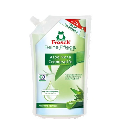 Frosch Пликче за пълнене на крем сапун Frosch Aloe Vera 500мл (1516847/3)